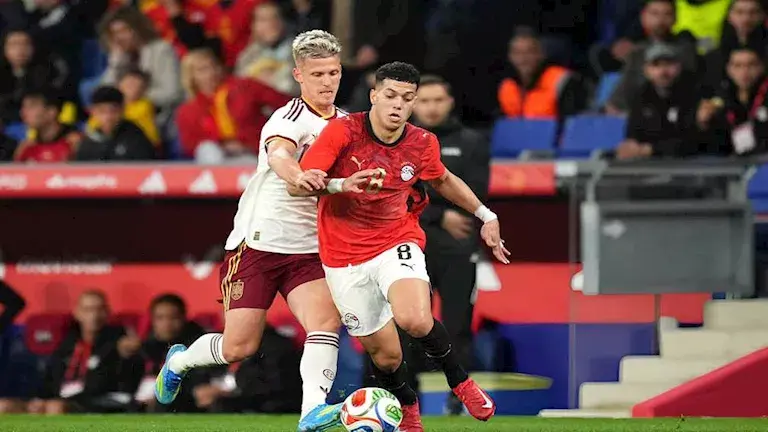 مصطفى شوبير…أفضل لاعب في مباراة مصر وإسبانيا.