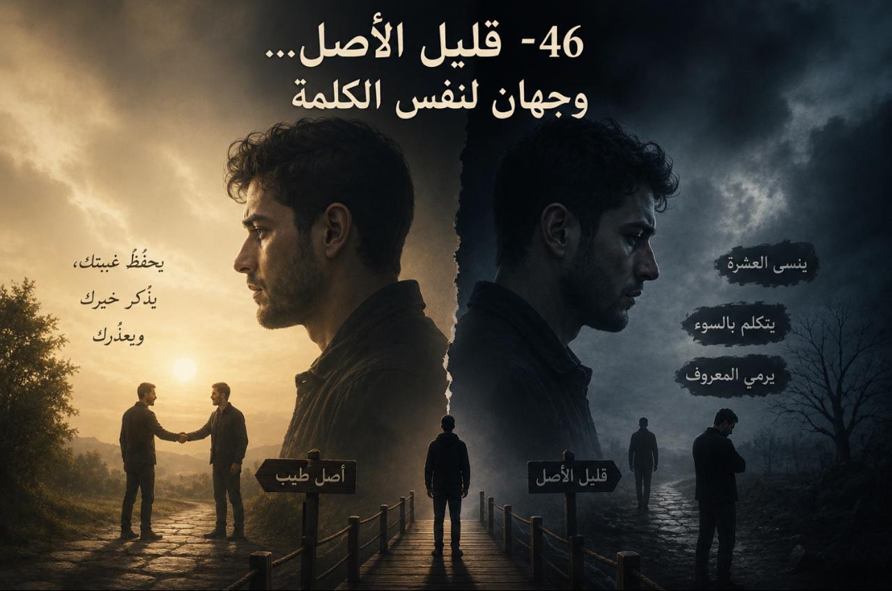 قليل الأصل… وجهان لنفس الكلمة
