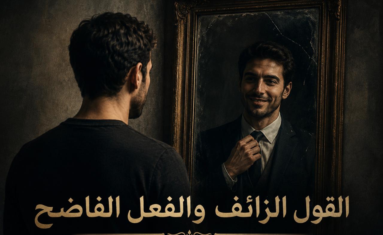القول الزائف والفعل الفاضح