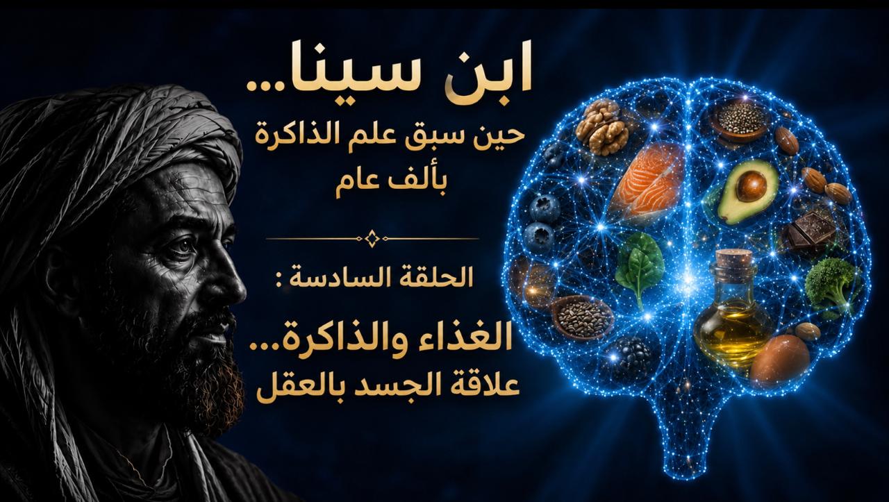 ابن سينا… حين سبق علم الذاكرة بألف عام الحلقة السادسة : الغذاء والذاكرة… علاقة الجسد بالعقل