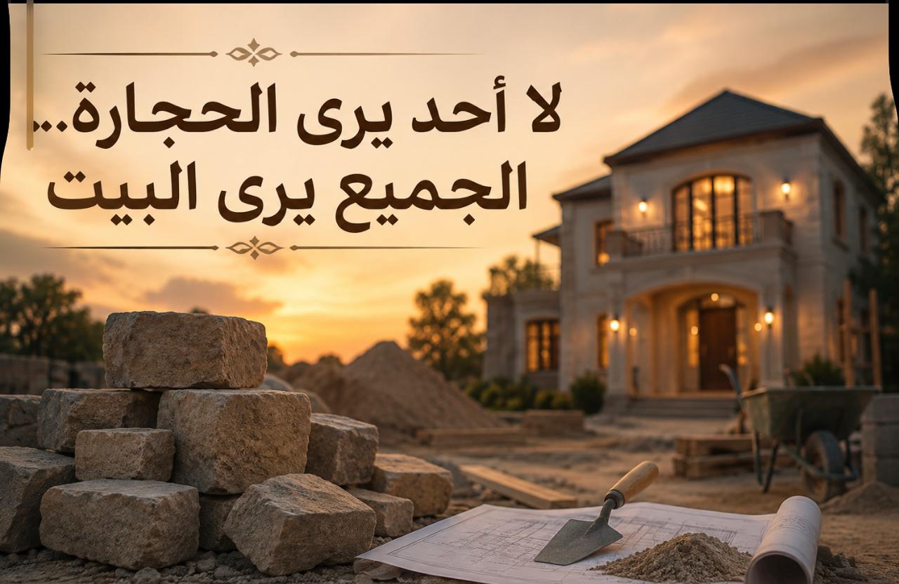 لا أحد يرى الحجارة… الجميع يرى البيت