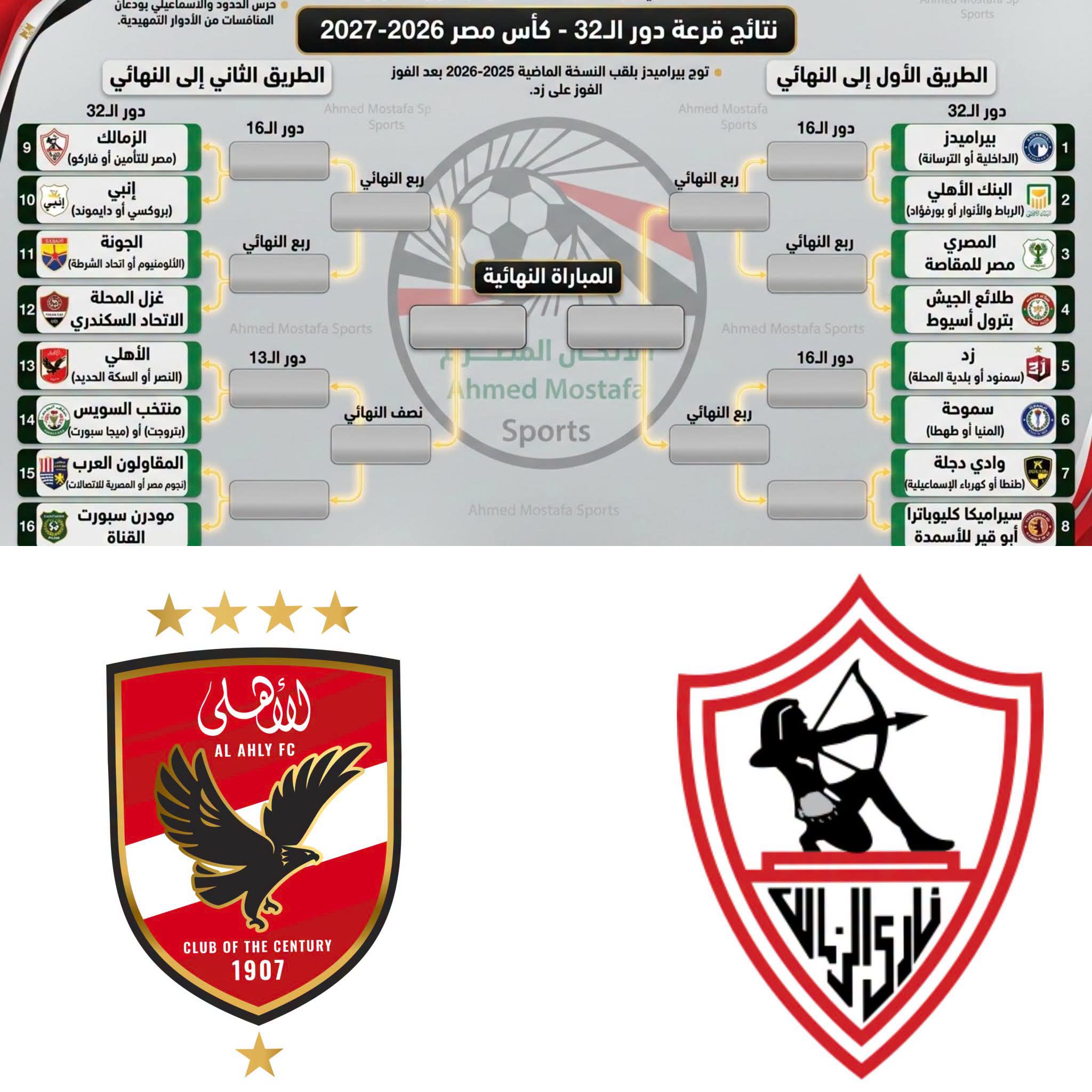 قرعة نارية لكأس مصر 2026-2027.. الأهلي والزمالك على طريق المنافسة وبيراميدز يسعى للحفاظ على اللقب